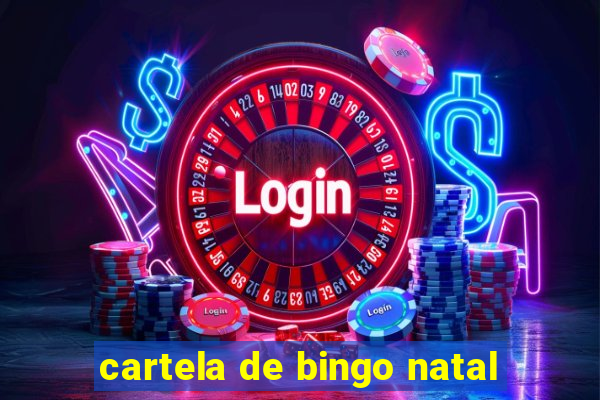 cartela de bingo natal